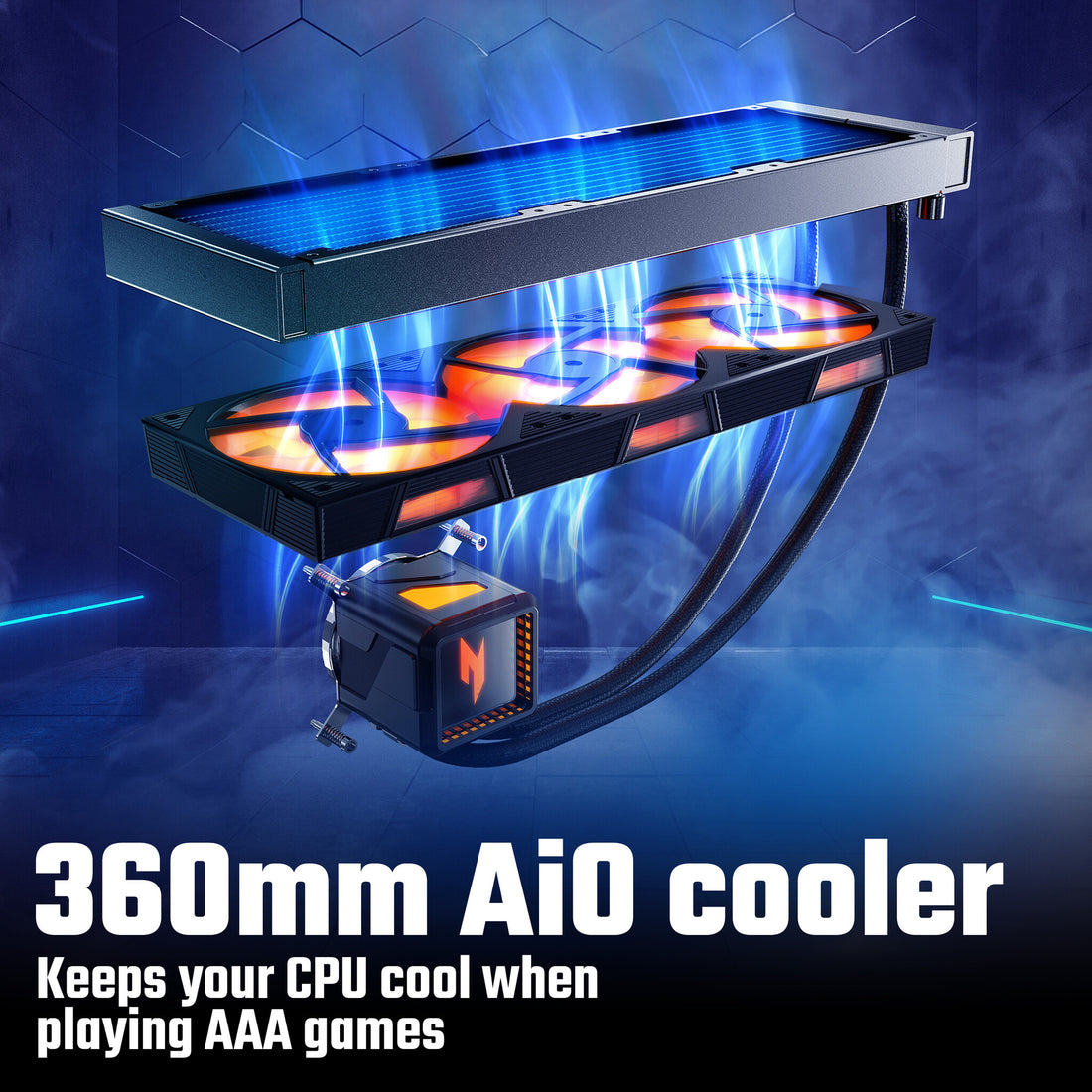Acer NITRO 70 N70X3D-100 - AMD Ryzen 7 9800X3D CPU, RTX 5080 GPU, 32GB, 2TB SSD, Gaming Desktop - image 7