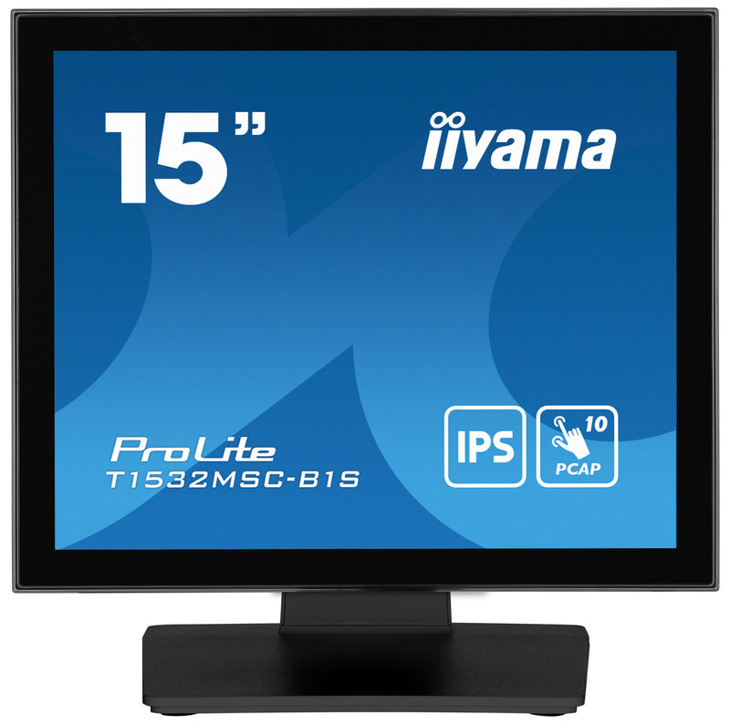 iiyama ProLite T1532MSC-B1S computer monitor 38.1 cm (15") 1024 x 768 pixels XGA LCD Touchscreen Black