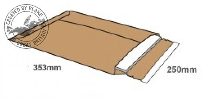 Blake Purely Packaging Corrugated Pocket Peel and Seal Kraft 353×250mm (Pack 100) - image 2