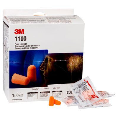 3M 1100 Disposable ear plug Orange 200 pc(s)