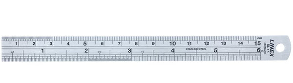 Linex SL 15 Desk ruler 150 mm Stainless steel Grey 1 pc(s)