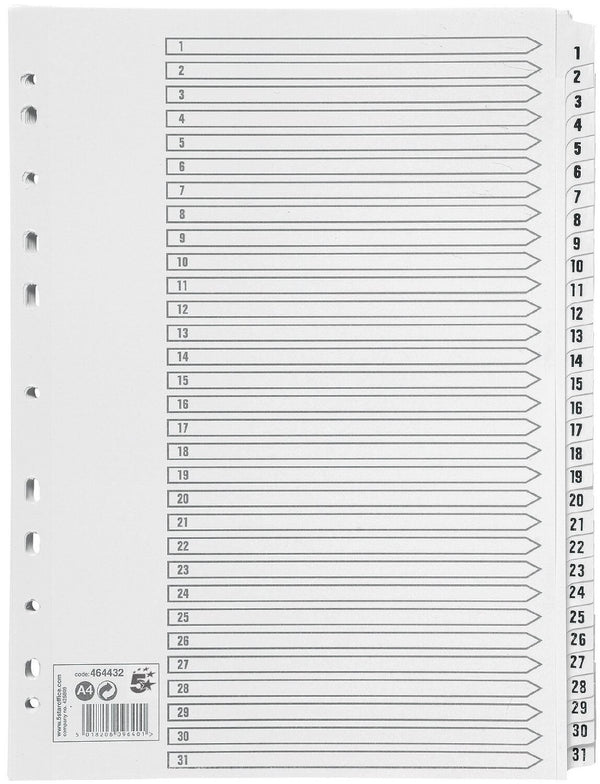 5Star 464432 tab index Blank tab index White