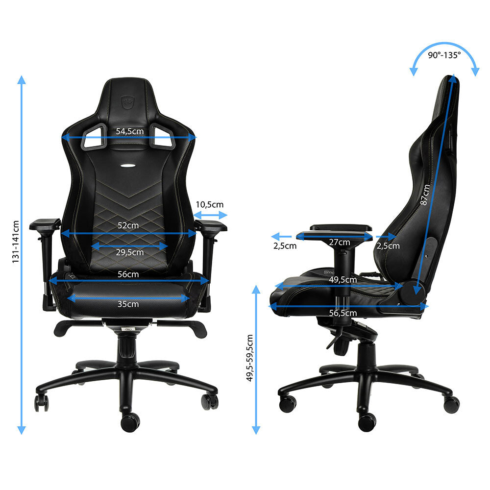 noblechairs EPIC Gaming Chair - Black/Gold - image 9