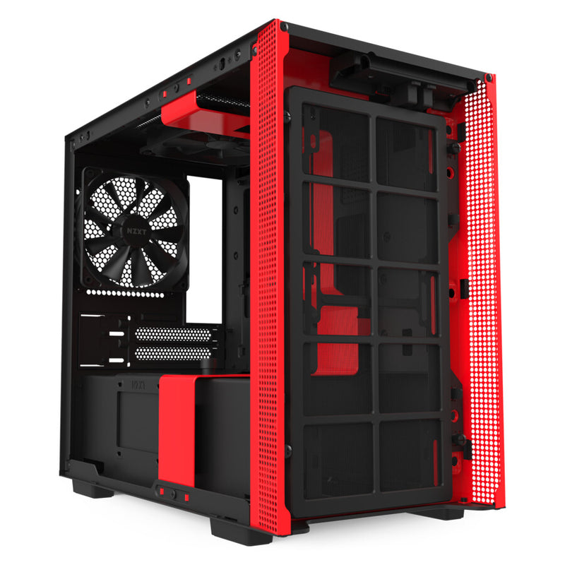 NZXT H210i Matte Black Red Mini Tower Black, Red