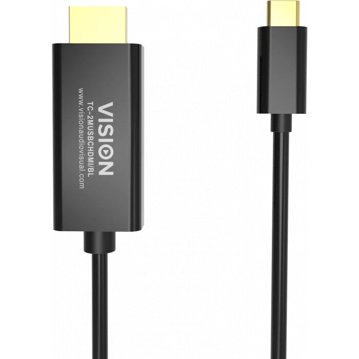Vision TC 2MUSBCDP8K/BL DisplayPort cable 2 m USB Type-C Black - image 6
