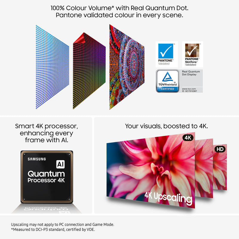 Samsung 2025 Q7F 55" 4K QLED HDR Smart TV 139.7 cm (55") 4K Ultra HD Wi-Fi Black