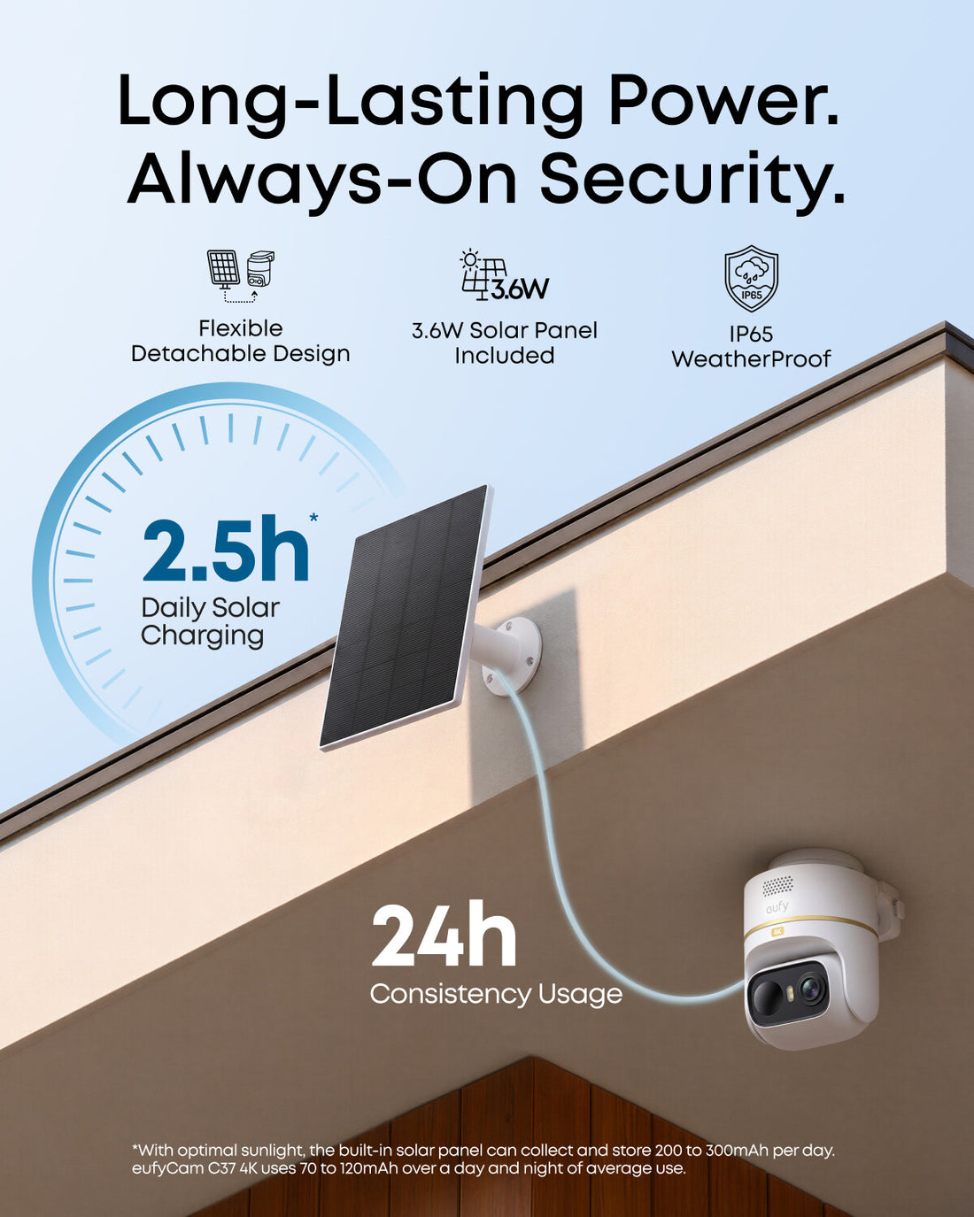 Eufy eufyCam C37 4K Smart Security Camera CCTV with Solar Panel - image 3