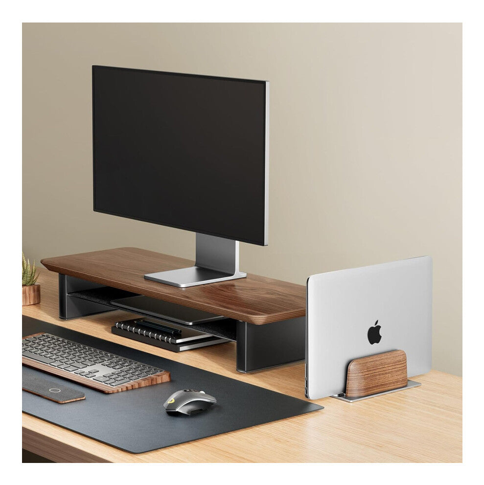 Alba Wooden and black aluminium computer/tablet stand - image 4