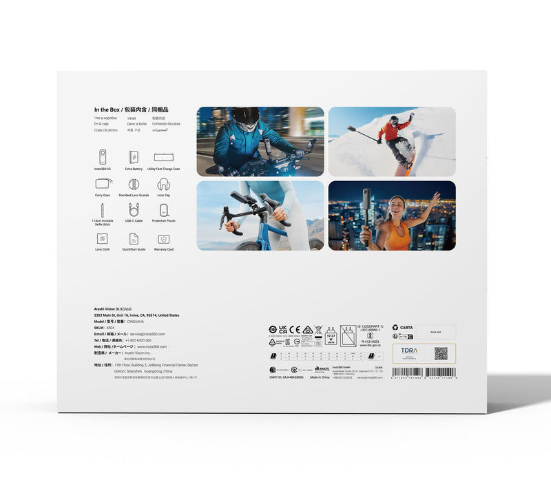 Insta360 X5 Bundle action sports camera 72 MP 8K Ultra HD 25.4 / 1.28 mm (1 / 1.28") Wi-Fi 200 g