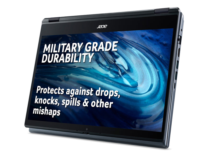 Acer TravelMate NX.VP5EK.00K laptop Intel® Core™ i5 i5-1135G7 Hybrid (2-in-1) 35.6 cm (14") Touchscreen Full HD 8 GB DDR4-SDRAM 256 GB SSD Wi-Fi 6 (802.11ax) Windows 10 Pro Education UK English Black