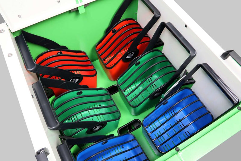 LocknCharge LNC10019 multimedia cart accessory Blue, Green, Red Plastic Basket