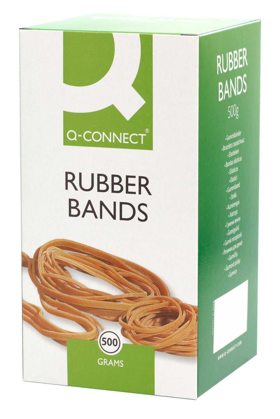 Q-CONNECT Rubber bands Natural – No. 75 (9.0x100mm) – Box 500g