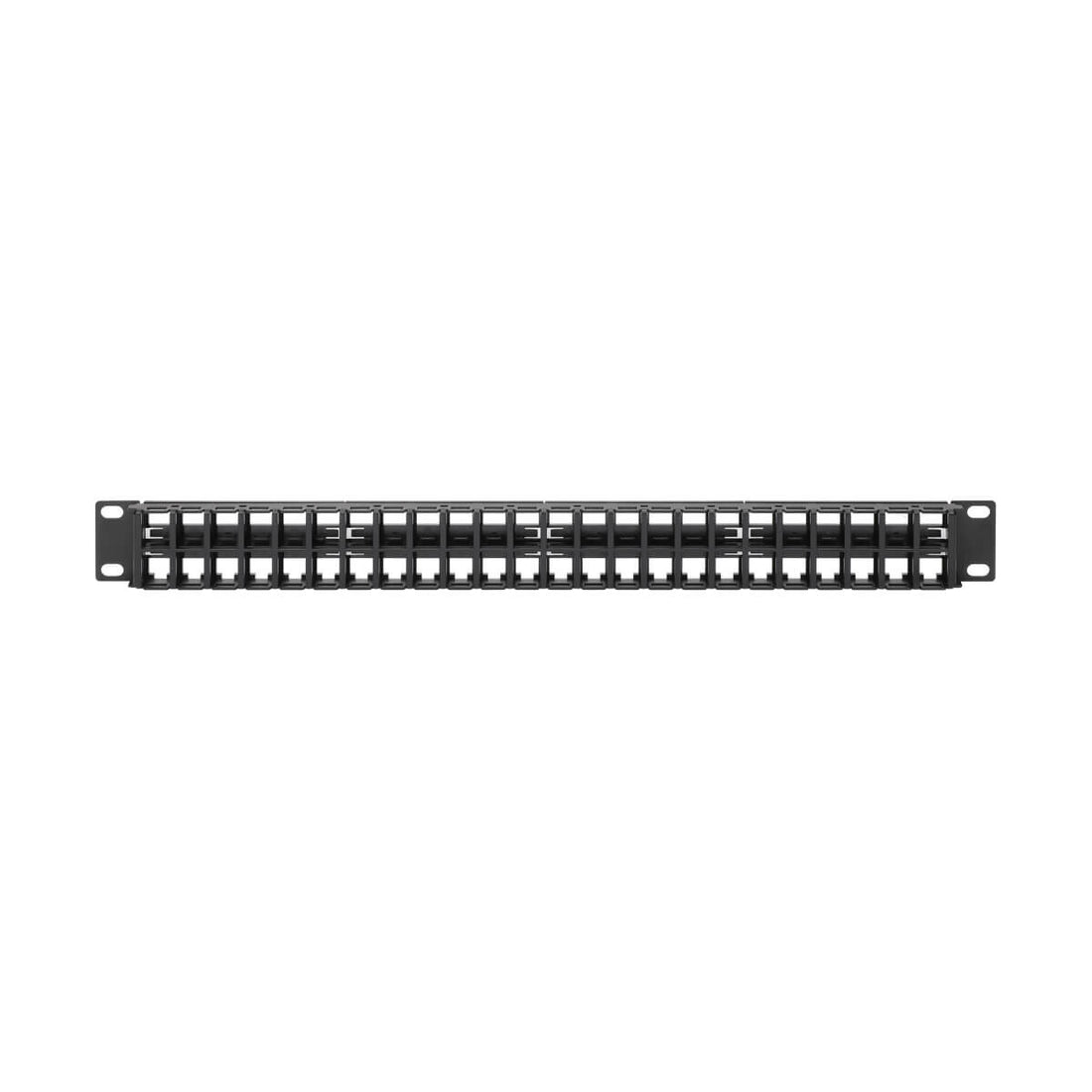 Tripp Lite N062-048-KJ 48-Port 1U Rack-Mount Unshielded Blank Keystone/Multimedia Patch Panel, RJ45 Ethernet, USB, HDMI, Cat5e/6