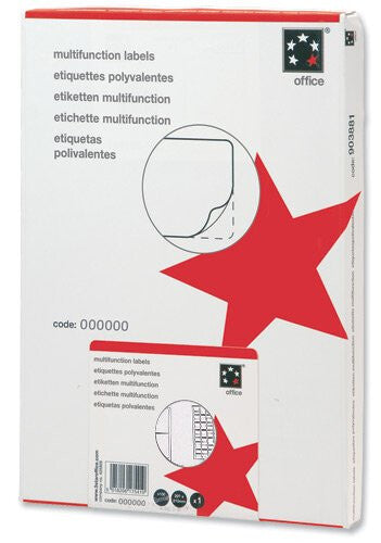 5Star 913977 self-adhesive label Rounded rectangle Removable White 2100 pc(s)