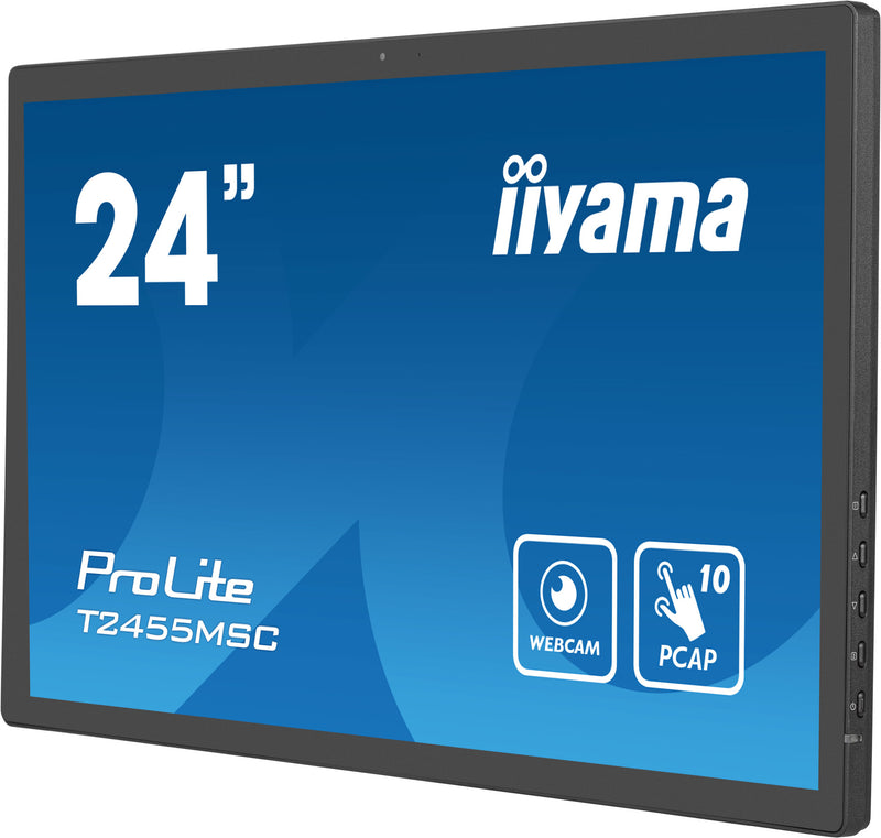 iiyama T2455MSC-B1 computer monitor 61 cm (24") 1920 x 1080 pixels Full HD LED Touchscreen Black