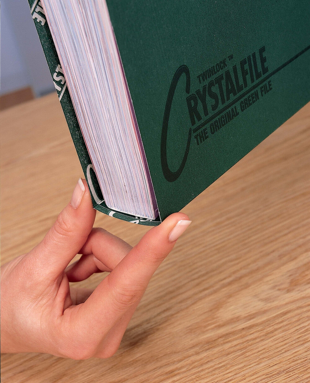 Rexel Crystalfile Classic Foolscap Suspension File 50mm Green (50) - image 5