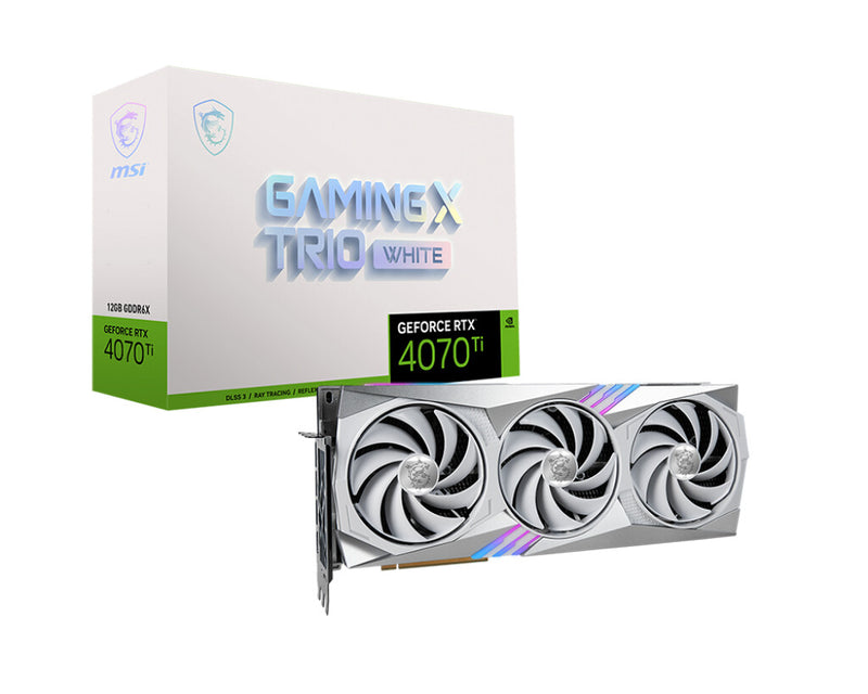 MSI GAMING GeForce RTX 4070 Ti X TRIO WHITE 12G NVIDIA 12 GB GDDR6X