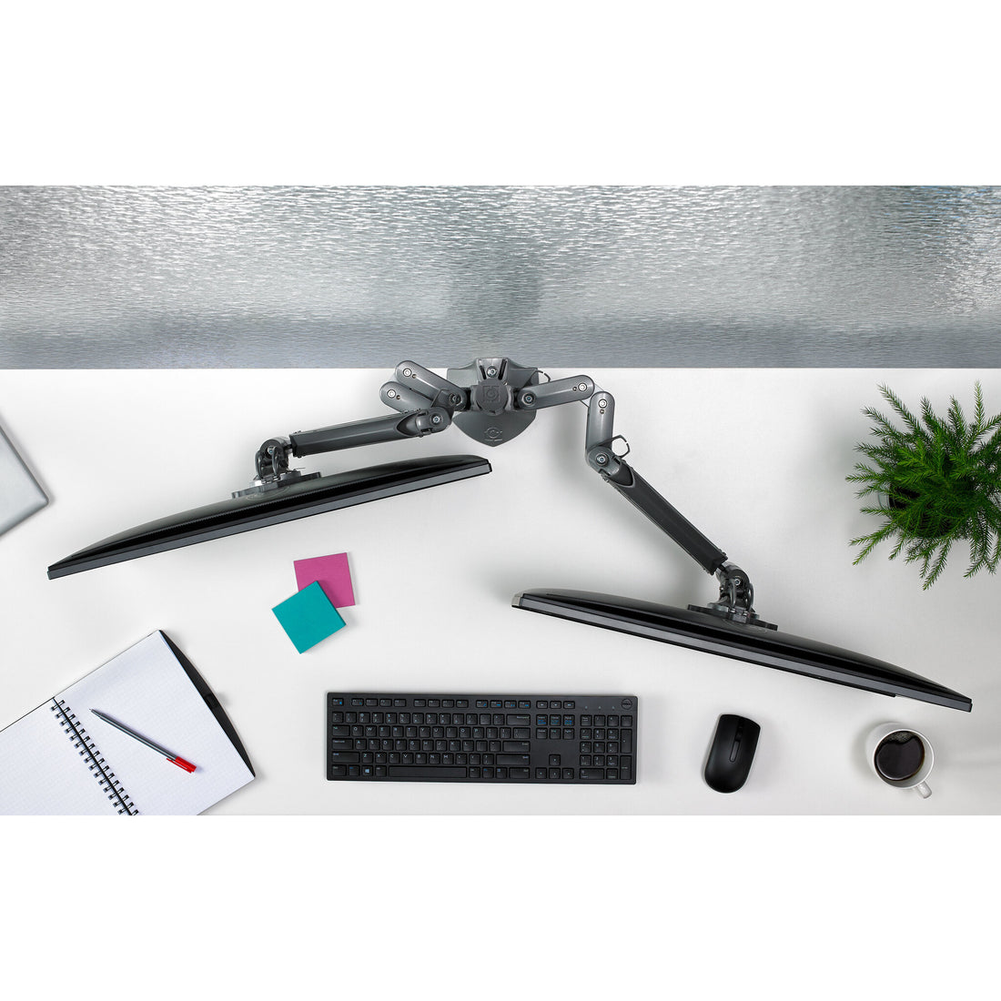 Chief KX Low-Profile Dual Monitor Arm 30" Desk White - image 4