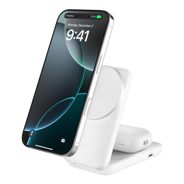 Belkin WIZ038MYWH mobile device charger Headphones, Smartphone White USB Wireless charging Fast charging Indoor