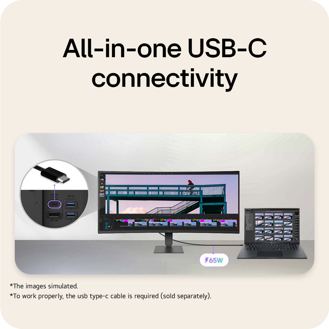 LG UltraWide U6 34U640B-B.AEK, 34-inch WQHD Curved (1800R) 144Hz Monitor, HDR10 and 99% sRGB, AMD FreeSync - image 5