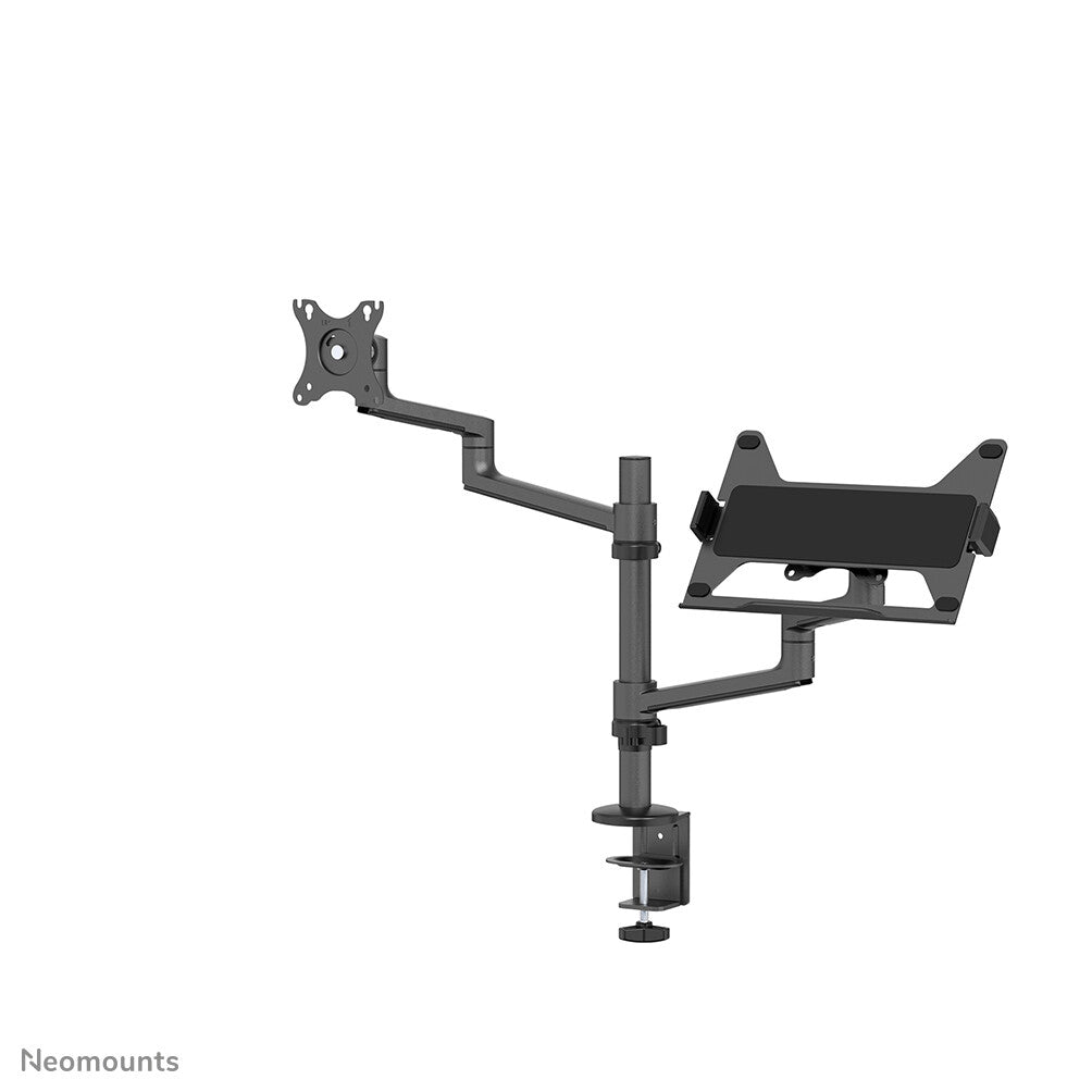 Neomounts DS20-425BL2 Monitor arm with laptop holder 17-27" - space saving - image 2