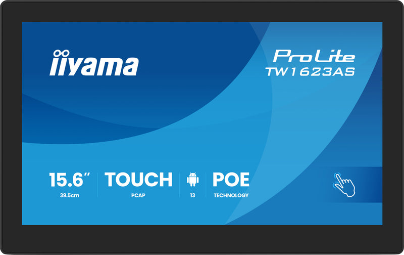 iiyama TW1623AS-B3P computer monitor 39.6 cm (15.6") 1920 x 1080 pixels Full HD LED Touchscreen Black