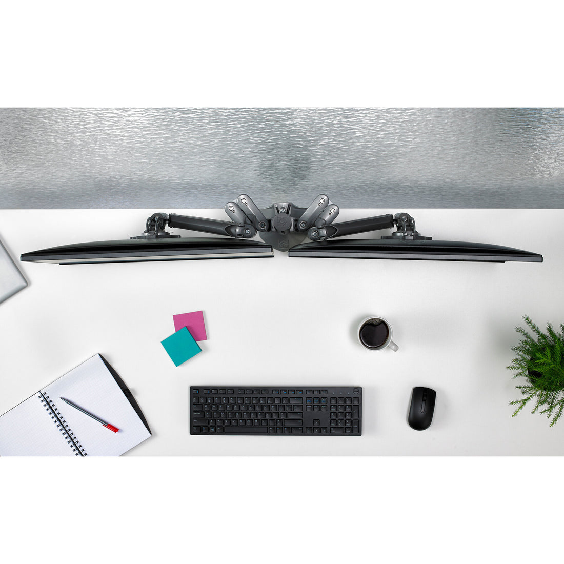 Chief KX Low-Profile Dual Monitor Arm 30" Desk White - image 3