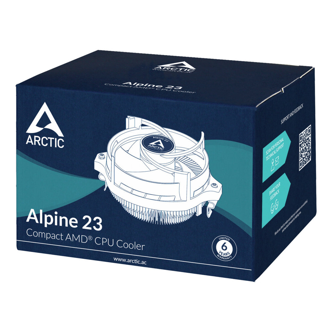 ARCTIC Alpine 23 - Compact AMD CPU-Cooler Processor Air cooler 9 cm Aluminium, Black - image 5