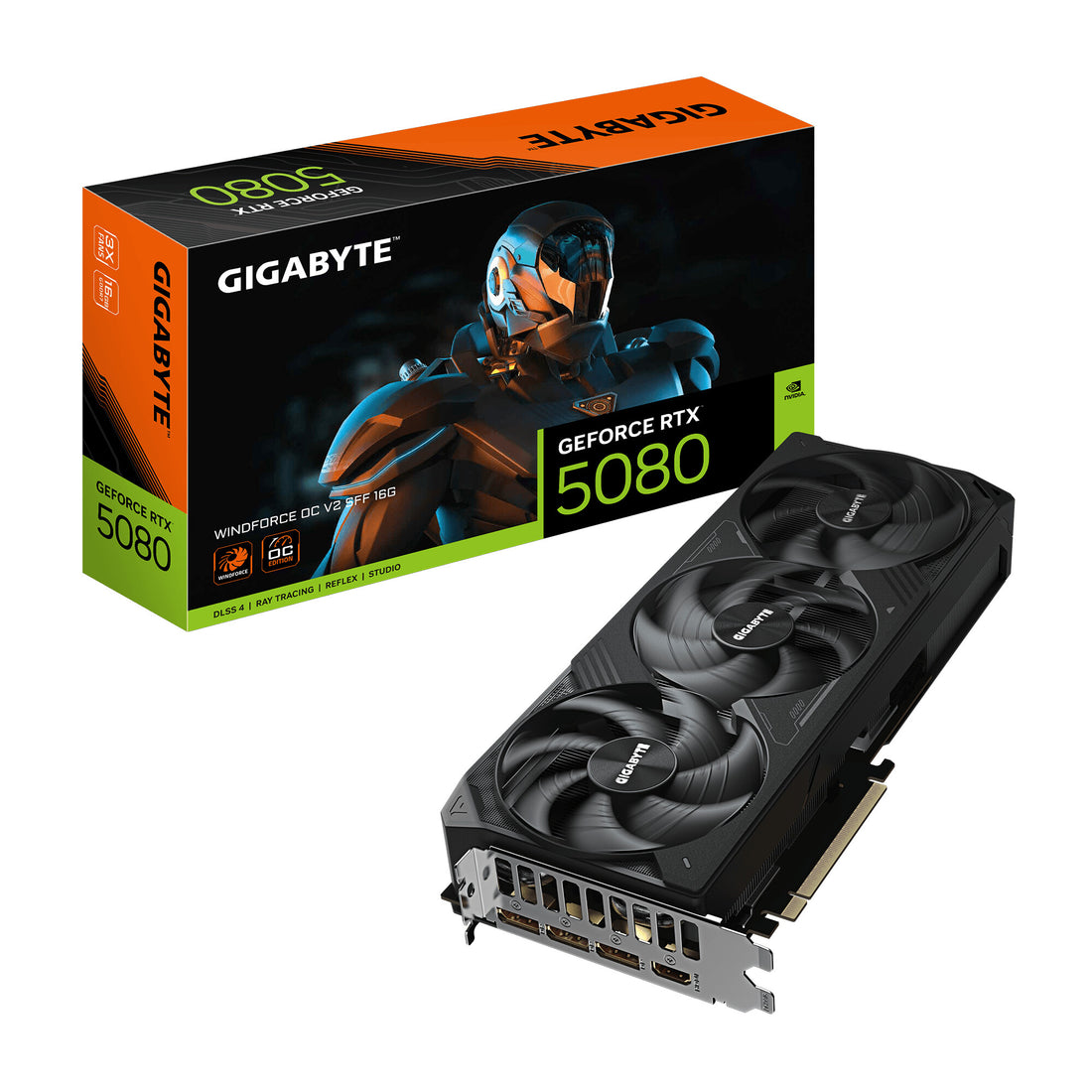 GIGABYTE GeForce RTX 5080 WINDFORCE OC SFF 16G Graphics Card - 16GB GDDR7, 256bit, PCI-E 5.0, 2670MHz Core