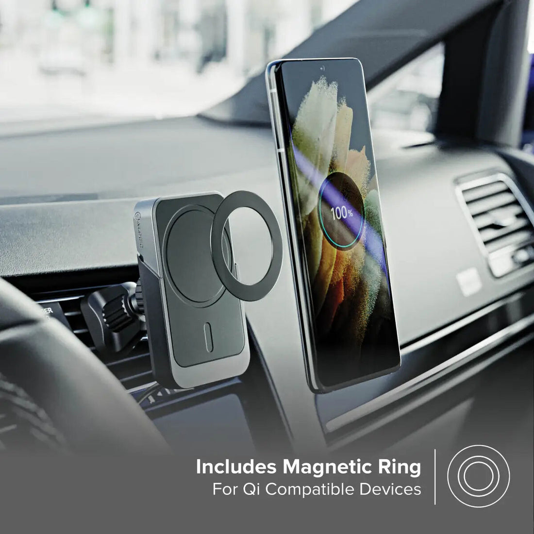 ALOGIC Matrix+ Universal Wireless Car Charger with 5000mAh Wireless Magnetic Power Bank, Air Vent and - image 4