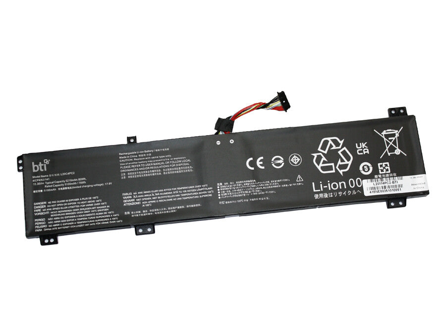 BTI L20D4PC1 compatible 80Wh 4-cell battery for LENOVO LEGION 5-17ACH6