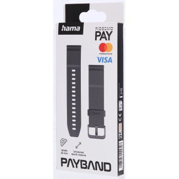 Hama 00178659 smart wearable accessory Band Black Silicone