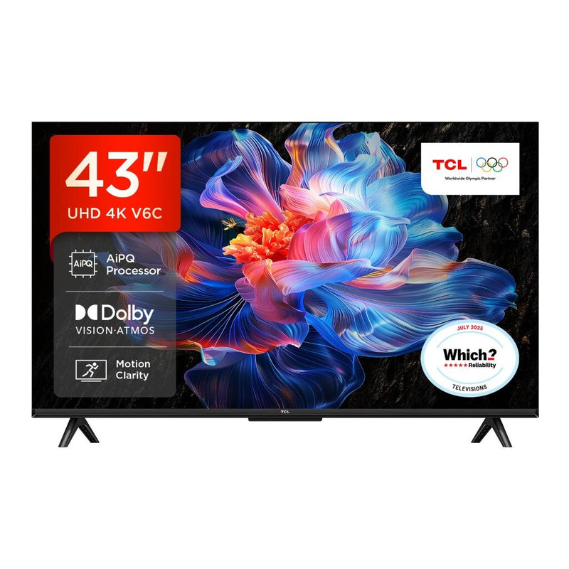 TCL 43" Smart 4K UHD HDR LED TV (43V6C-UK)