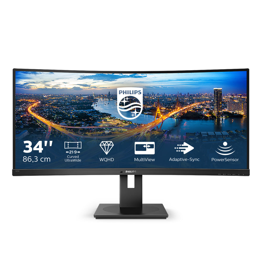 Philips B Line 345B1C/00 computer monitor 34" 3440 x 1440 pixels Quad HD LCD Black - image 9