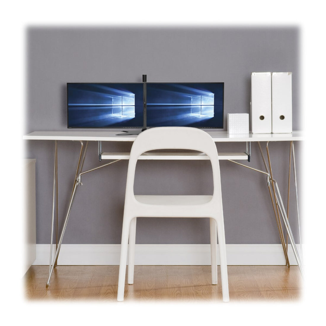 Eaton DDR1327SDD Dual-Monitor Desktop Mount Stand for 13" to 27" Flat-Screen Displays - image 5