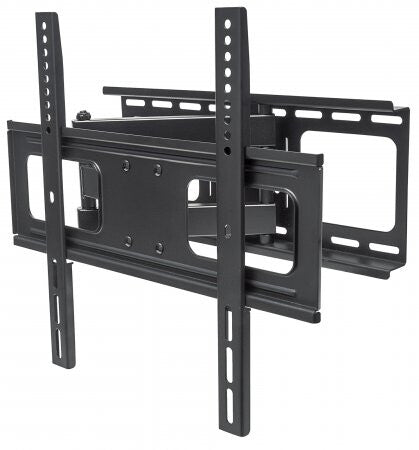 Manhattan Wall Mount for TV & Monitors (Full Motion), For screens 32" to 55", VESA compatability: all between 200x200mm and 400x400mm - check the dimensions of the four mounting holes on back of screen to ensure it fits, Max 50kg, Black, Bracket, Lifetime