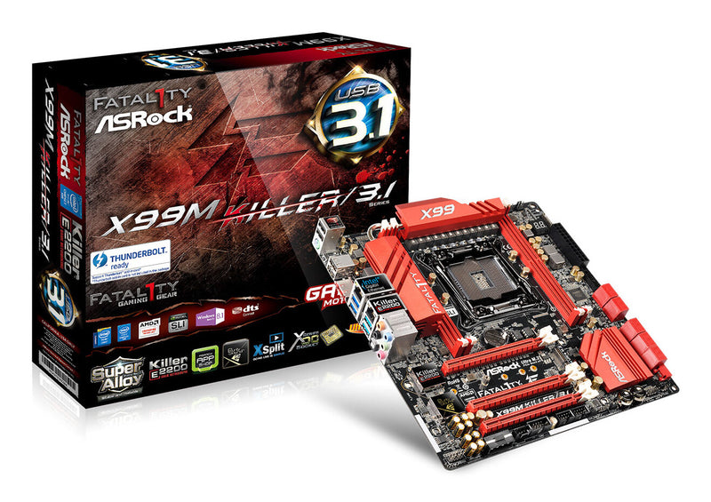 Asrock Fatal1ty X99M Killer/3.1 Intel® X99 LGA 2011-v3 micro ATX