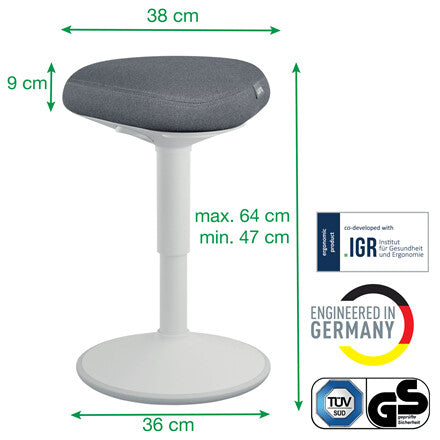 Leitz Ergo Active Sitting Stool with Comfort Seat - image 8