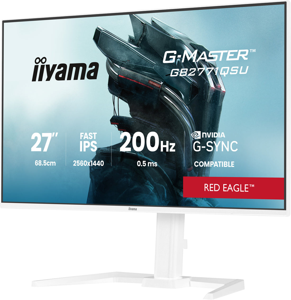 iiyama G-MASTER GB2771QSU-W1 computer monitor 27" 2560 x 1440 pixels Wide Quad HD LCD White - image 6
