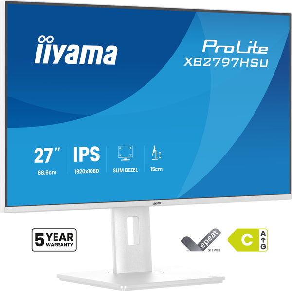 iiyama ProLite 27" Full HD 120Hz Monitor, White (XB2797HSU-W1)
