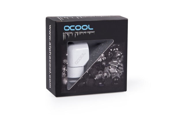 Alphacool Eiszapfen L-connector rotatable G1/4 outer thread to G1/4 inner thread - white - image 4