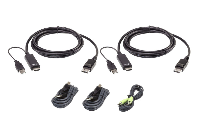 ATEN 1.8M USB Universal Dual Display Secure KVM Cable Kit