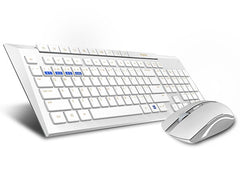 Rapoo 8200M keyboard Mouse included Universal RF Wireless White