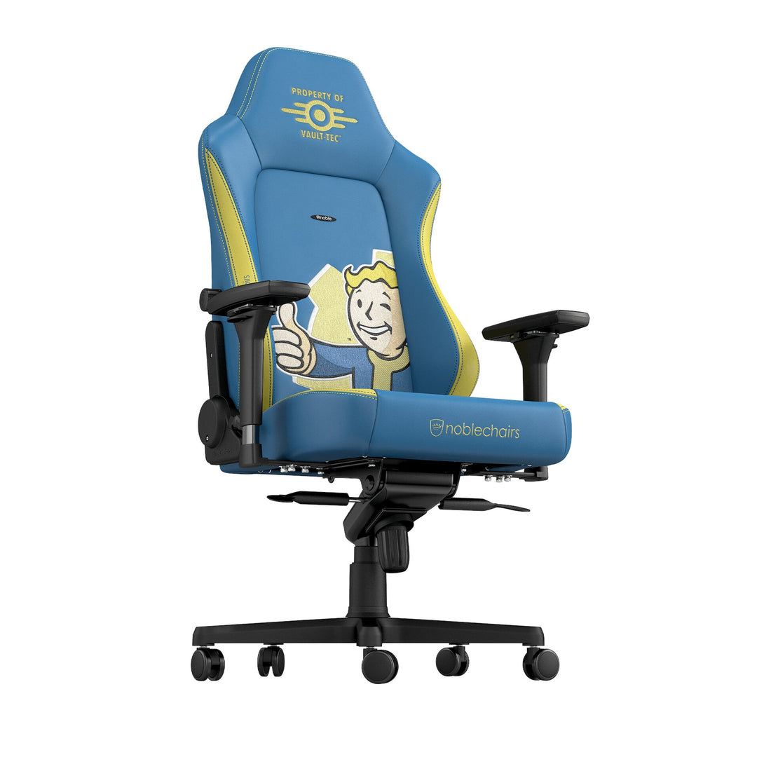 noblechairs HERO Gaming Chair - Fallout Vault-Tec Edition - Blue/Yellow - image 7
