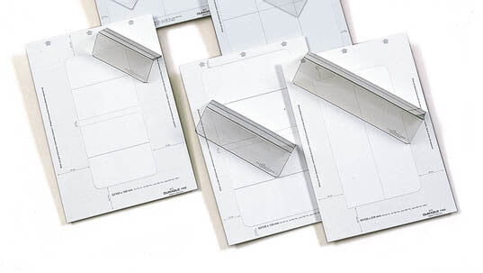 Durable for table place name holder Badge Inserts 52/104 x 100 mm 40 White Rectangle - image 2