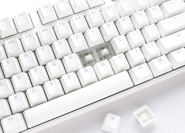 Ducky One3 Pure White TKL keyboard Gaming USB UK English