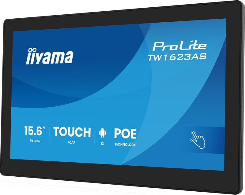 iiyama TW1623AS-B3P computer monitor 39.6 cm (15.6") 1920 x 1080 pixels Full HD LED Touchscreen Black