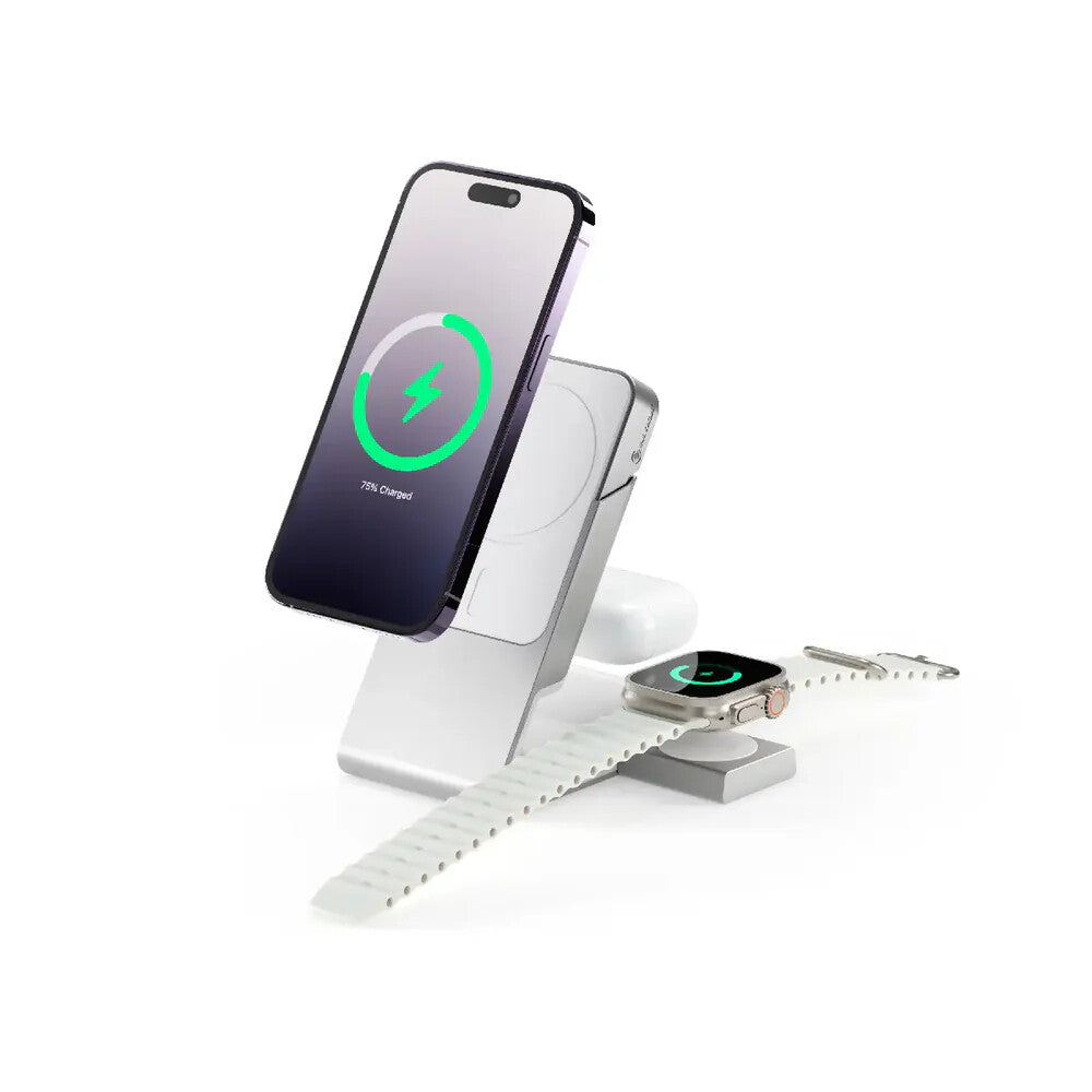 ALOGIC Matrix+ 3-in-1 Magnetic Charging Dock with Apple Watch Charger for iPhone 16-12 , Apple Watch, Airpods