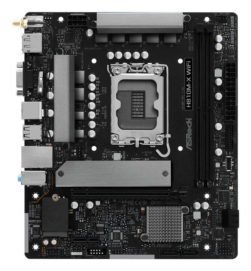 Asrock H810M-X WiFi Intel H810 LGA 1851 (Socket V1) micro ATX