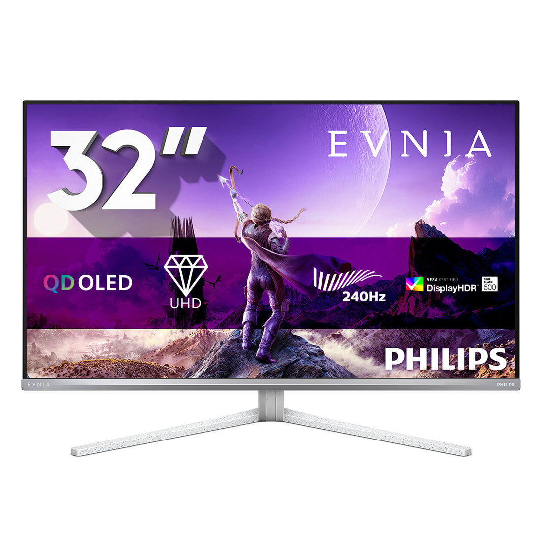 Philips Evnia 8000 32M2N8900P/00 computer monitor 31.5" 3840 x 2160 pixels 4K Ultra HD QD-OLED White - image 2